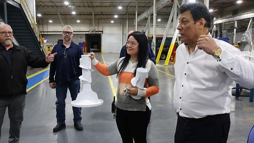 Plant tour at Engineered Plastic Components' grand opening in Fremont