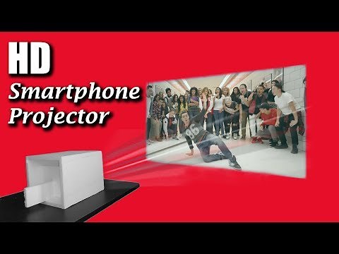 10 times bigger screen projector from convex lens.