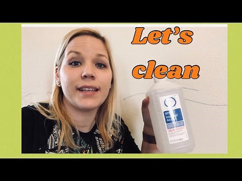Cleaning with alcohol. Taking sharpie and dry erase marker off the wall