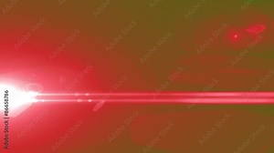Red Lens flare Animation for LOGO on Green Screen. Light Effect.