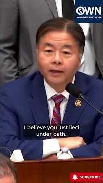 Clash Over Epstein Files: Bondi Says “No Evidence,” Lieu Alleges Oath Violation.