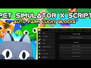 🐱 Pet Simulator X Script | AUTO FARM LUCKY BLOCKS | Hydrogen Script