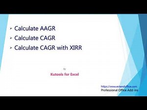 How to calculate average compound annual growth rate in Excel