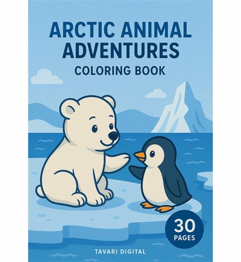 Arctic Animal Adventures | Coloring Book | 30 Pages | US Letter and A4 PDF - Etsy Australia