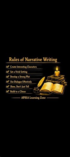 Rules of Narrative Writing #apika #english #narrative