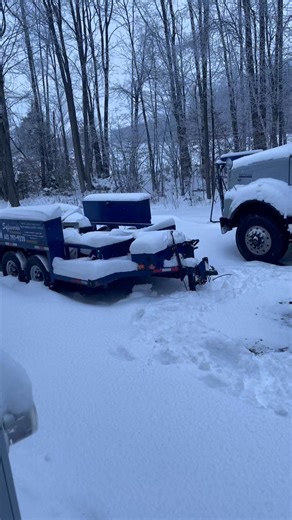 1.6K views · 20 reactions | Moving equipment in the summer is dangerous enough. Winter adds a whole new level of risk to the job. Be careful out there everyone ! | Safeworks Security Installations - Safe and Vault & Machinery Moving | Facebook