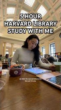 5 hour harvard library study with me #vlog #studywithme #study #claim #productivity #college