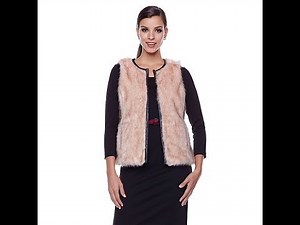 Hal Rubenstein "Stefani" Faux Fur Vest