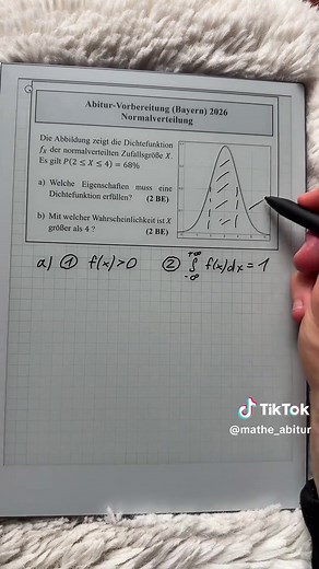 Normalverteilung und Dichtefunktion im G9 Abitur