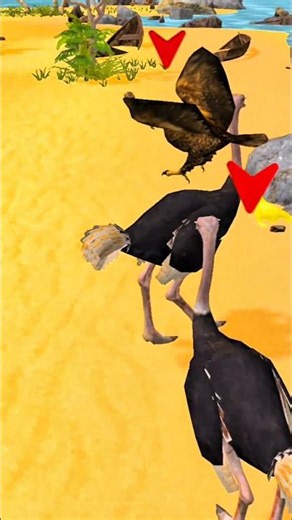 Falcon 🦅 vs Ostrich 🦤 | Epic Survival Battle | Jungle Adventure