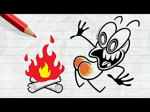 Pencilmate Plays with Fire... -in- PENCILMATION FIRY COMPILATION