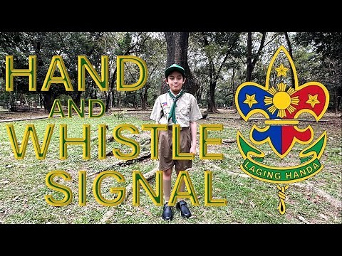 SCOUTING HAND AND WHISTLE SIGNAL