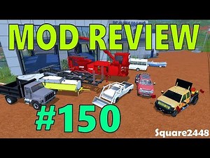 Farming Simulator 17 Mod Review #150 2017 F450, Pilot Truck, Dump Truck, Grinder & TowPlow
