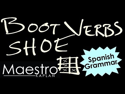 Shoe Verbs - Boot Verbs - Zapato Verbos - in Spanish