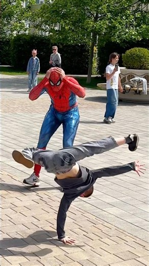 The boys really surprised Spider-Man😳 #spiderman