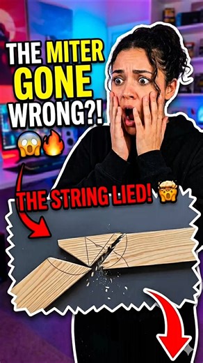 Genius String Hack for Perfect Miter Joints! 🛠️ #lifehacks