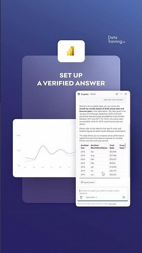 Copilot in Power BI | Set up a verified answer