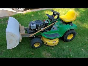 DIY snowplow on JD LT133