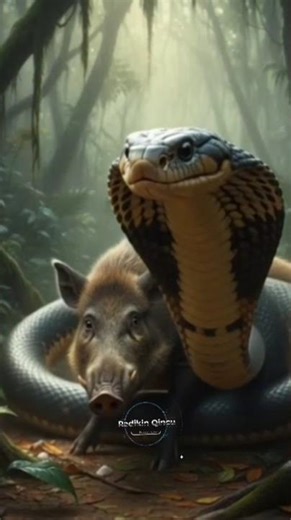 “Cobra vs Wild Boar — Eagle’s Unexpected Rescue”#animals #hewanliar #trending #fyp