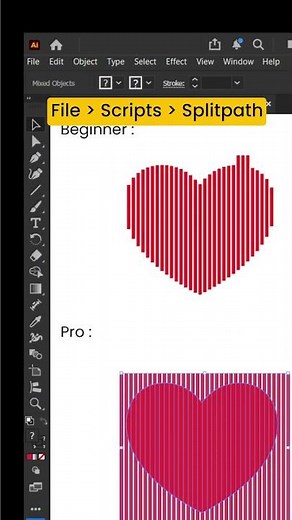 How pro uses Splitpath script in Adobe Illustrator cc tutorial