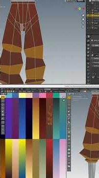 Adding Color to the 3D model of my old OC #shorts #blender #timelapse #3dart
