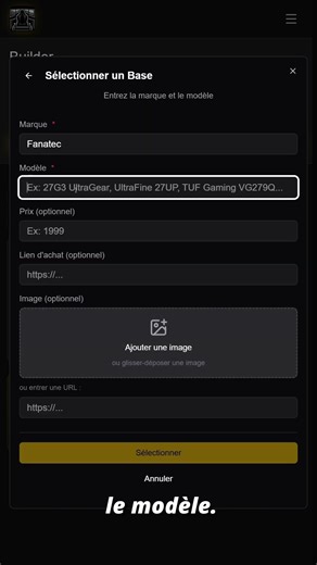 🧩 Ajouter un composant manuellement sur BuildMyRig