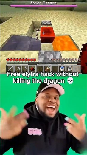 Minecraft free Elytra hack without killing the dragon ...💀 #minecraft #gaming #minecraftmeme#short