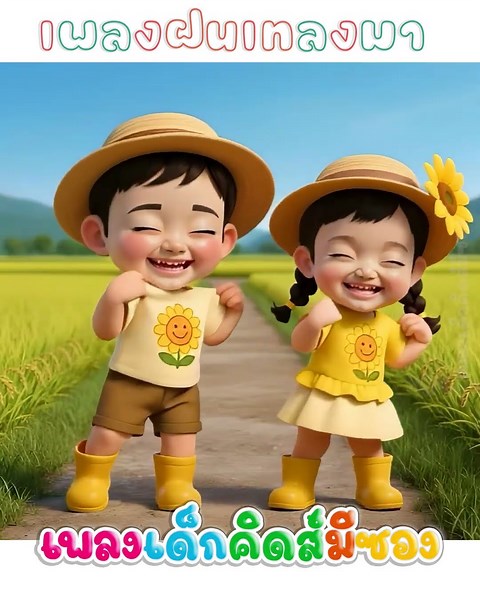 The song "The Cicada, the Rain Falling Down" by Nong Praw #childrenssong #cicadassong #kindergart...