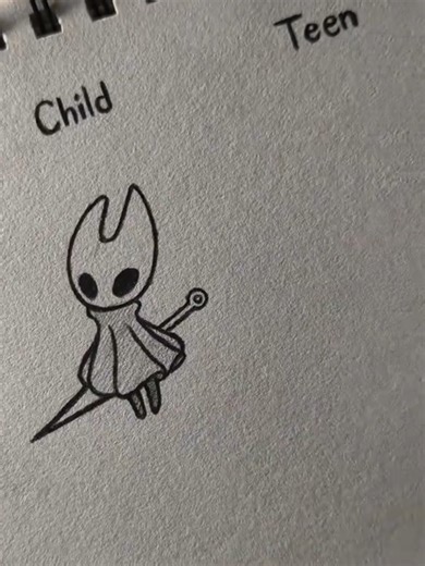 How to draw Hornet Hollow Knight child teen adult tutorial