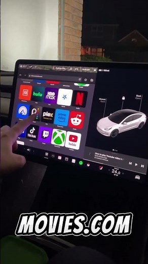 Watch movies while driving in a Tesla