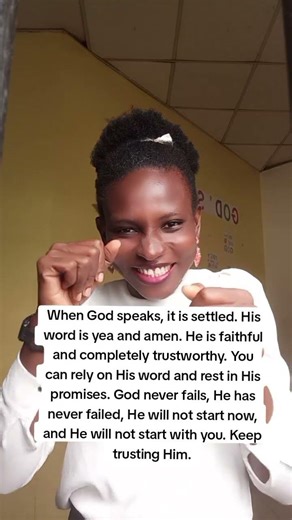 When God speaks, it is settled. His word is yea and amen.
