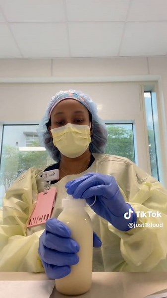 Baby Barista!🍼 #NICU #NeonatalICU #NICU #12hourshift #nursingtiktok #breastmilk #donormilk #nicubabies #babylove #milktech #milktechnician #PNT #hospitallife #foryou #fyp #neonatal #babybarista
