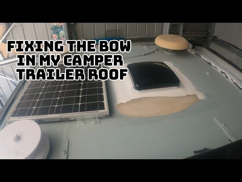 Fixing the bow in my campers roof #DIY #diycampertrailer #campping