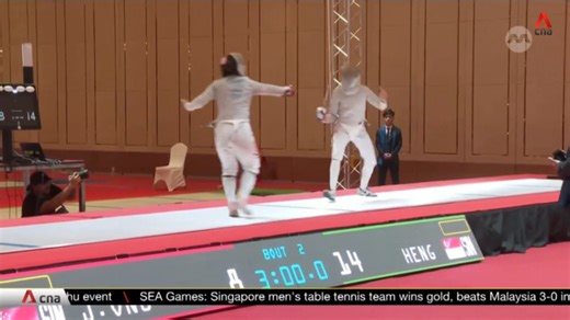 Singapore clinches two gold medals on first day of SEA Games fencing competition