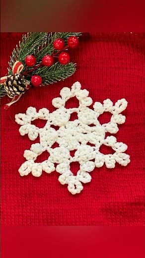 Easy Crochet Snowflake | Вяжем снежинку крючком (Beginner Tutorial) crochet snowflake