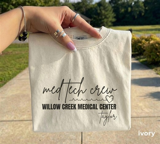 Med Tech Crew Shirt, Medical Technician Shirt, Healthcare Worker Shirt, Med Tech Gift, Hospital Staff Shirt Comfort Colors - Etsy
