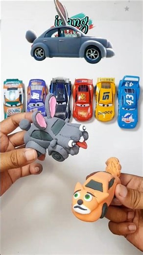 ZOOTOPIA Color mixing judy hopps car-shaped mixed with Nick wild car-shaped made of clay pixar 🚗