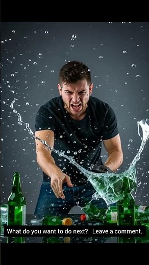 Man Smashes Glass Bottle in Rage 💥😱 | Epic Slow Motion Break | Viral Short