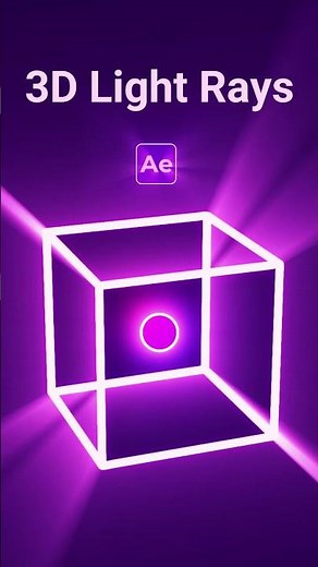 After Effects 3D Light Rays & Volumetric Lights 🤩😮 #shorts #aftereffectstutorial