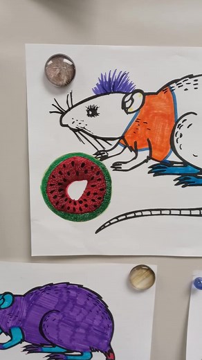 Creative Student Drawing Activity: Bagel Rat Theme