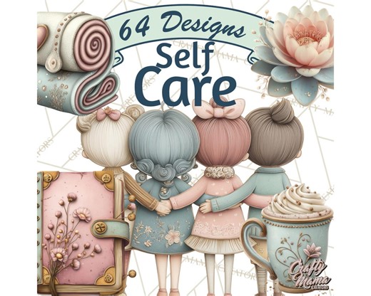64 Png, Self Care Clipart, Pastel Wellness PNG, Kawaii Planner Icons, Journaling Clip Art, Mental Health Graphics, Printable Spa Art - Etsy
