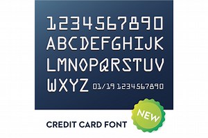 Font for credit cards, a Font by ToozDesign