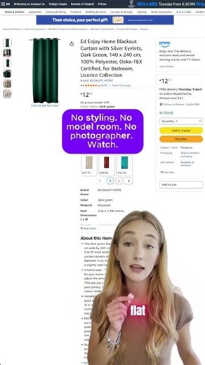 Curtains photographed flat on a rail look like absolutely nothing 😭#interiordesign #fabrics