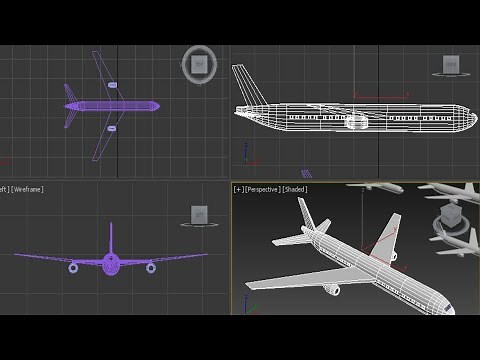How to Make Airplane in 3ds Max with simple Method - Learn Modeling Airplane in 3ds max