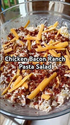 Chicken Bacon Ranch Pasta Salad #easyrecipe
