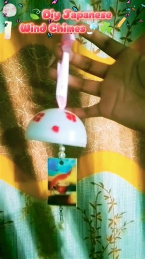 Diy Japanese Wind Chimes🎐☘️||Make a Cute Furin att Home🏡🍃#diy✨#japan🍂#shortsfeed⭐#youtubeshorts🌀✨🎀🎐
