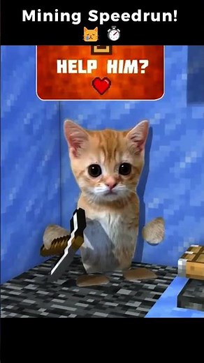 Minecraft Cat Meme: Help Him? 😿💎 (Noob vs Pro)