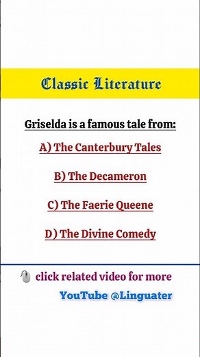 Explore the world of Classic Italian Renaissance Literature - 40 MCQS on Boccaccio and The Decameron