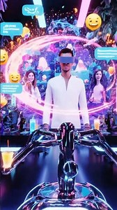 Inside a Futuristic Cyber Café with AI Friends 🤖☕ #futuristiccafe #cybercafe #aicompanions #future