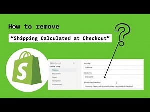 How to remove taxes and shipping calculated at checkout in Shopify?